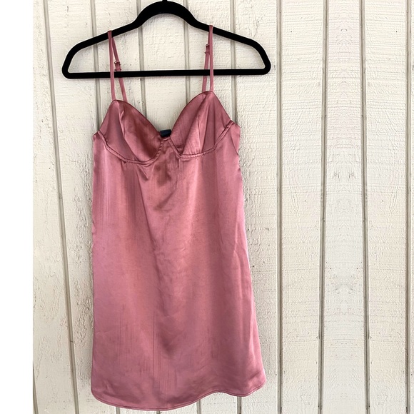 Rose Satin Slip Dress - Picture 3 of 3